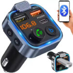 Car Bluetooth FM Transmitter QC3.0 Fast Charging Google Assistant Car MP3 Player FM Transmitter Radio for Ca